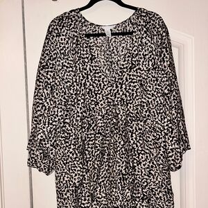 Casual Popover Leopard Print